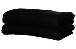 ColourMatch Pair of Extra Large Bath Towels - Jet Black